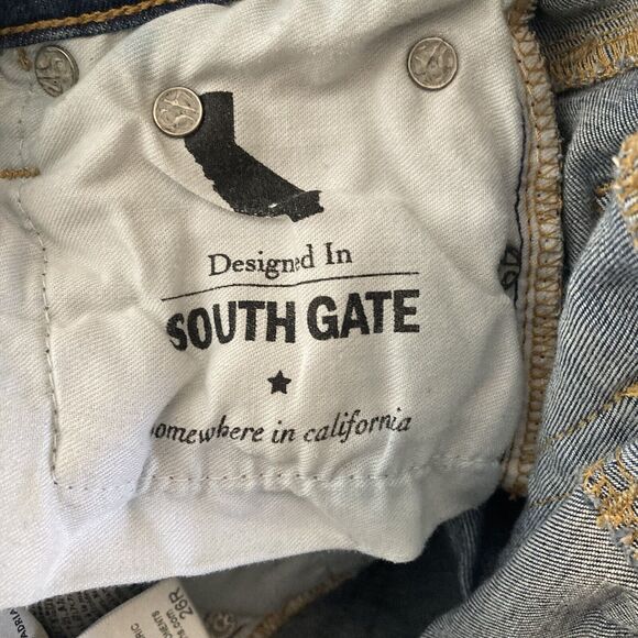 AG Adriano Goldschmeid Jeans 26 (26x27") Blue Mid Rise Straight Leg Distressed - Picture 13 of 15